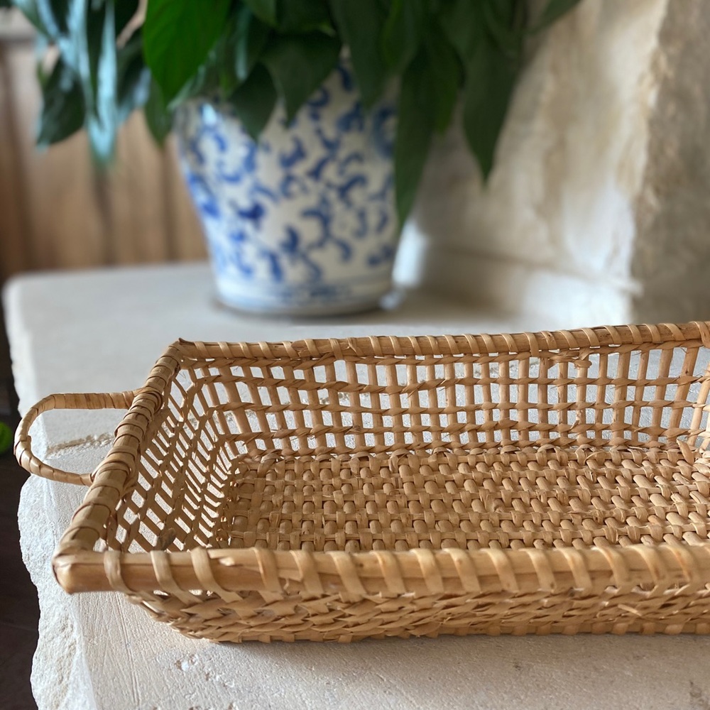 Wicket Basket Tray with Handles - Picture 3 of 7